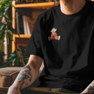 Chibi Goku Sleeping Graphic T-Shirt – Black